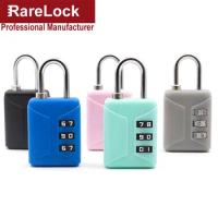 Colorful Mini Combination Padlock 3 Digital Password Lock for Bag Cabinet Box Game Luggage Cases Fitness Center Rarelock MX10 g1