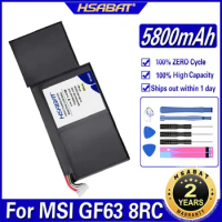 HSABAT BTY-M6K 5800mAh Battery for MSI MS-17B4 MS-16K3 GS63VR-7RG GF63 Thin 8RD 8RD-031TH 8RC GF75 Thin 3RD 8RC 9SC Laptop