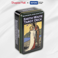 Bộ Bài Smith Waite Hộp Thiếc Borderless Edition Mạ Màu Bạc Nifoki Combo Tarot và phụ kiện, Tarot cho