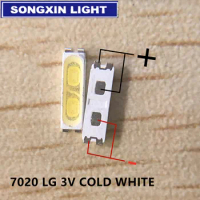 100pcs FOR LG Innotek LED LED Backlight 0.5W 7020 3V Cool white 40LM TV Application LEWWS72R24GZ00