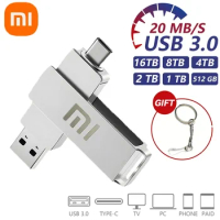 XIAOMI 2 IN 1 16TB USB 3.0 Flash Drive 2TB High-Speed Pen Drive Metal Waterproof Type-C PenDrive for Computer Storage Devices