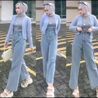CELANA HIGHWAIST LOOSE JEANS WANITA | BAGGY JEANS LOOSE HIGHWAIST