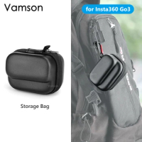 Vamson for Insta 360 GO 3 Action Camera Small Storage Bag Waterproof Hard Shell Carrying Case for Insta 360 Go3 Accessories