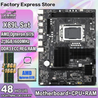 X89L G34 Chipset Motherboard Kit with AMD Opteron 6176 12-Core Processor and 2 * 8GB = 16GB DDR3 1600mhz ECC REG Memory USB 3.0