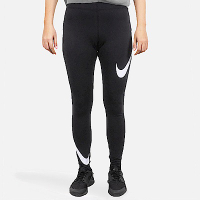 Nike As W Nsw Legasee Lgng Swoosh [DB3897-010] 女 緊身褲 健身 運動 黑