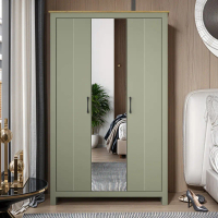 Synergy House Limestone 3 Door Wardrobe with Mirror – Bedroom Storage 5.9ft