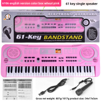 61-Key Electronic Keyboard for Beginners with Microphone Musical Instrument Cross-Border Toy Childre