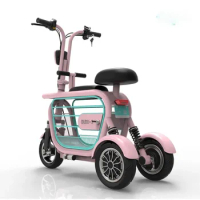 TT Yidi Lithium Bicycle New Three-Wheel Auto Rickshaw Scooter Pet Cart Electric Bicycle Convenient Folding Scooter