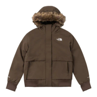【The North Face】女 DRYVENT 保暖防風防水透氣連帽羽絨外套_亞洲版型.大衣(83SV-1OI 棕色)