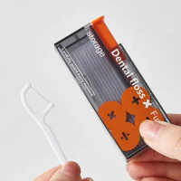 Press Floss Pick Box Portable Dental Floss Pick Storage Box for Travel with Push Button Organizer Keep Neat Odor-free Sturdy
