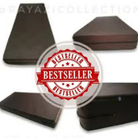 Sprei Resleting 80x180 CM Untuk Kasur Tinggi 10, 15, 20 CM Polos - Cokelat, 80x180x20 CM Abu Bantal