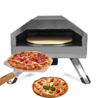 Commercial household portable rotating gas pizza oven, toaster &amp; pizza ovens ,outdoor stone gas oven for pizza