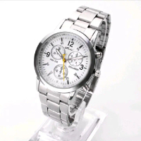 COD jam tangan krepyak rantai stainless warna putih, elegant murah mewah Watches