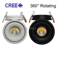 LED Downlight Recessed Ceiling lamp 5W 7W 10W 360 degree rotating LED Ceiling Lamp Spot Light Downlight AC85-265V