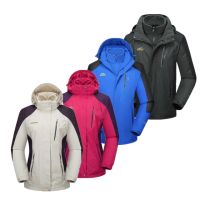 【LEBON】兩件式三穿升級版防風雨超暖衝鋒外套(軟殼絨毛 防風 防雨 抗寒 保暖 連帽外套)