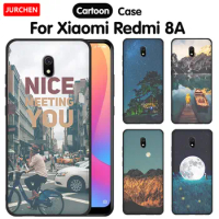 JURCHEN Phone Case For Xiaomi Redmi 8A Cover Silicone Soft Flower Cover For Xiaomi Redmi 8 A Case Redmi8 TPU Coque Case Redmi8A