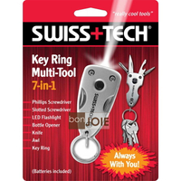 ::bonJOIE:: 美國進口 Swiss+Tech 7 合 1 Key Ring Multi-tool 隨身迷你工具組 (含 LED 燈) 7-in-1 鑰匙圈 Swiss Tech Multitool