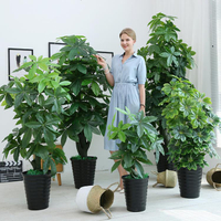 假花仿真發財樹裝飾植物室內假盆栽客廳花大型落地樹綠植塑料盆景 雙11特惠