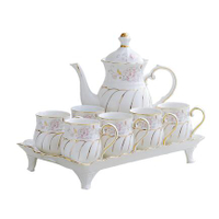 歐式水杯套裝陶瓷高檔客廳杯具家庭輕奢茶壺茶具茶杯家用杯子套裝 摩可美家