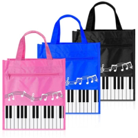 3 Pcs Piano Keys Handbag Small Piano Music Bag Reusable Tote Bag Shoulder Shopping Bag Book Bag Tote Durable 31.5 X 11 X 28.5Cm