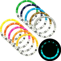 MOD 38mm Blue Luminous Resin Watch Bezel Insert Resin Ring Fits Seiko SKX007 SKX009 SRPD NH35 NH36 Movement Watch Cases