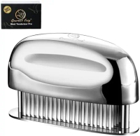 Meat Tenderizer Tool - Hand Held Blade Tenderizer for Meat - Ultra Sharp Needle Blades 100% Stainles