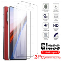 3Pcs HD Tempered Glass For Vivo iQOO 12 Transparent Screen Protector iQOO12 Clear Protective Film Full Coverage Front Films