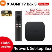 Xiaomi Mi TV Box S 2nd Gen 4K Global Version Dolby Vision Ultra HD TV Wireless WiFi Google Assistant Netflix Smart Media Player