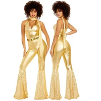 70's 80's Hippies Dance Cosplay Women Sexy Rock Disco Hippies Costumes Fancy Dress Adult Halloween Carnival Outfits Party