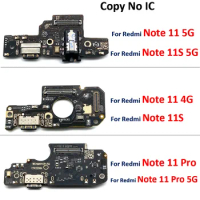 Tested NEW USB Charging Port Board Flex Cable Connector Parts With Microphone For Xiaomi Redmi Note 11 4G Global 11S 11 Pro 5G