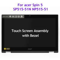 15.6" Laptop LCD Touch Screen Digitizer Assembly For Acer Spin 5 SP515-51N NP515-51 IPS Display Replacement FHD 1920x1080