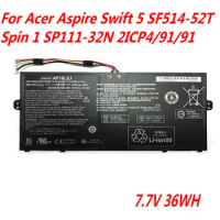 NEW 7.7V 36Wh 4670mAh AP16L5J Laptop Battery For Acer Aspire Swift 5 SF514-52T Spin 1 SP111-32N 2ICP4/91/91