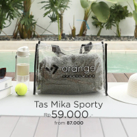 Tas Mika Sporty / Kantong Tas Mika Transparan Goodie Bag Simple