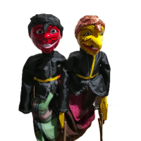 wayang golek satu paket Cepot dewala bisa mangut2 uk35cm