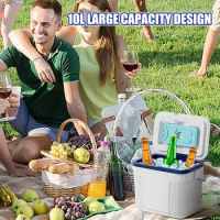 Camping Ice Chest 10L Refrigerator Ice Chests For Camping Freezer Box Hard Picnic &amp; Lunch Box Cooler Insulated Boxes For Camping