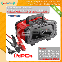 FOXSUR Charger Aki Mobil Motor 12V 24V 300W LifePO4 FPT-200