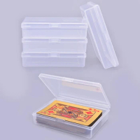 New Transparent 4pcs 10*7cm plastic boxes playing cards container PP storage case packing poker game card box for Board games