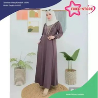 [P R O M O] TERMURAH DRES GAMIS CRINKEL AIRFLLOW MIX BURKAT KOMBINASI RENDA Termurah Bekualitas L MO
