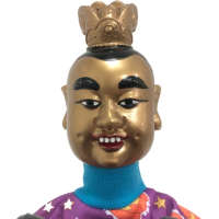 【A-ONE 匯旺】金色電音三太子 拳擊娃娃 送彩繪流體熊組 國旗熱燙章 拳擊手偶戲偶 布袋戲玩偶 童玩具