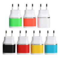 New Pinky Candy Color Wall Charger 2USB Mobile Phone Charger 5v/ 1A 2.1A Adapter IC Smart Phone Travel Charge adapter 300pcs/lot
