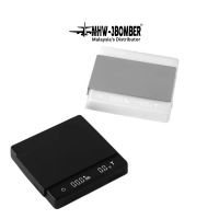 MHW-3BOMBER Cube Coffee Scale 2.0 / 2.0 Mini, Boleh Dicas Semula Dengan Pemasa, Hitam / Putih