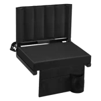 Portable Stadium Seat Cushion Foldable Bleacher Seat Bench Chair Supports up to 400Lbs with Shoulder Strap Side Pocket for Easy