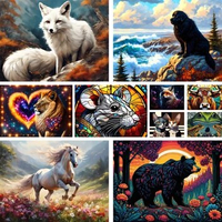 Animal Horse Fox Bear Paint By Number 20x30 Crafts Kits For Adults Wall Decor Mother's Gift Dropshipping Free Shipping 2023 HOT