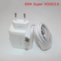 Original 65W SuperVooc 2.0 Charger For OPPO Find X5 X3 X2 Pro Reno 11 Pro 6 5 SE Ace 2 EU Fast Charger Wall Adapter Type C Cable