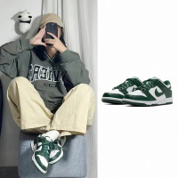 【NIKE 耐吉】NIKE Dunk Low GS Varsity Green 白綠 休閒鞋 大童 女鞋 CW1590-102