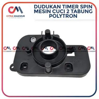 Dudukan Timer Spin Mesin Cuci 2 Tabung Polytron Pengering PWM 7 8 9 kg Hitam Rumah Otomatis Tempat