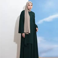 Lozy Hijab - Meera Abaya Dress (Gamis Dress Haji dan Umrah Bahan Cooltech) Dark Teal Blue