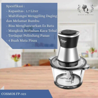 Food Processor Chopper - Penggiling Daging Cosmos Fp-323 Fp 323 Kuba Pasti Promo