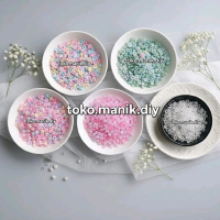 10gram manik bunga upil manik bunga kecil mini bunga putik manik manik diy