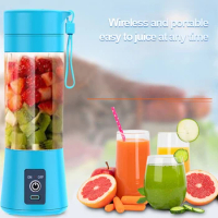 Electric Orange Fruit Smoothie Food Juicer Blender Cup Personal Wireless Rechargeable USB Mini Hand Portable Blender